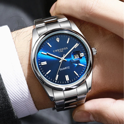 Luxury Waterproof Men's Wristwatch with Luminous Date Feature - Smarsty