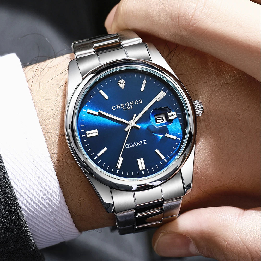 Chronos Luxury Waterproof Men's Wristwatch with Luminous Dial - Smarsty
