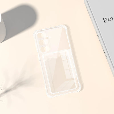 Transparent Card Slot Silicone Case For Galaxy Phones - Smarsty