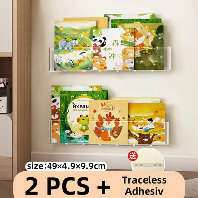Organizer Picture Book Display Cabinet Bookshelf Children's Wall Behind the Door Reading Magazine Storage Wall Hanging Bookshelf by Smarsty