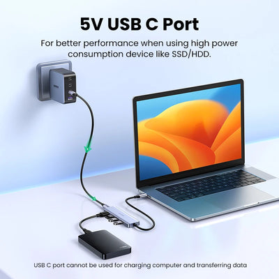 USB C Hub 4 Ports USB 3.0 UltraSlimDock For MacBook - Smarsty