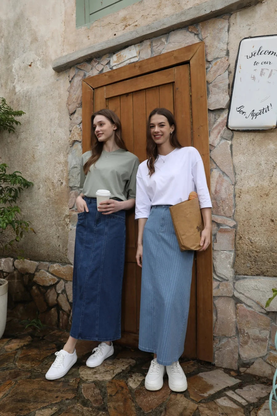 AS 2025 pinstripe denim skirt fashion woman clothes lady wear - Smarsty