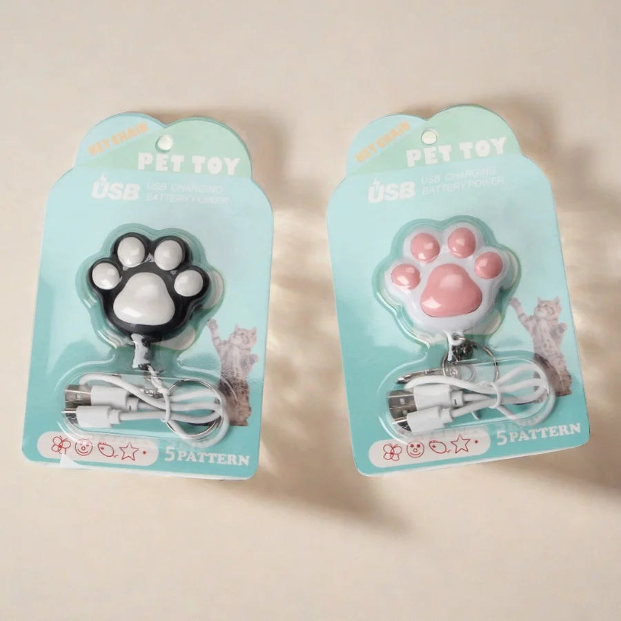 Cute Cartoon Cat Paw Laser Pointer Toy Rechargeable - Smarsty