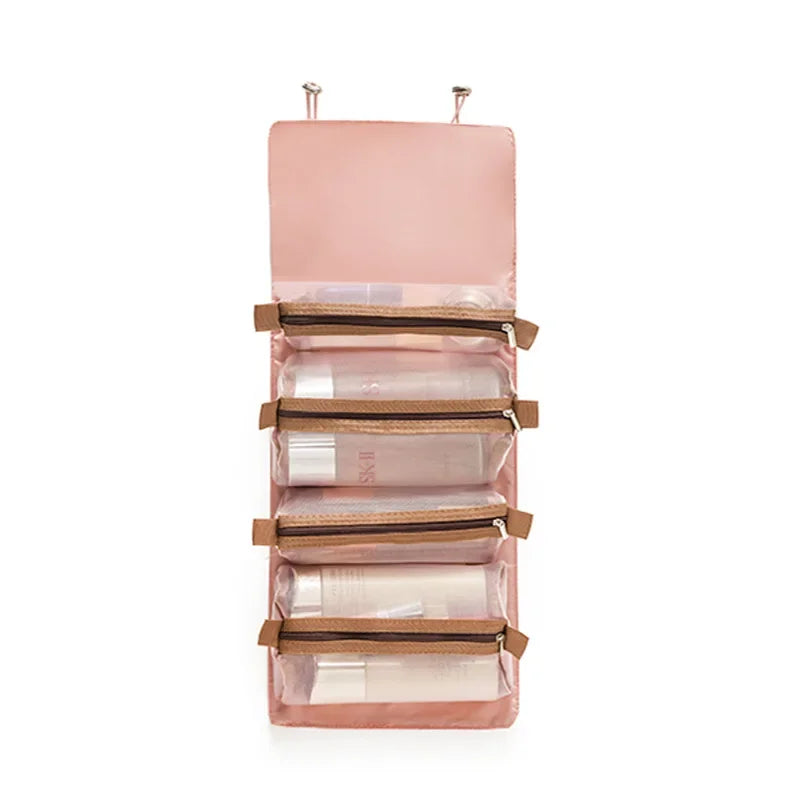 Detachable Cosmetic Bag Portable Large Capacity 4 in 1 Makeup Bags Portable Folding Travel Cosmetics Storage Toiletry Bag - Smarsty