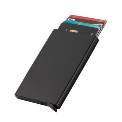 Anti RFID Smart Wallet Pouch ID Credit Card Holder Metal Thin Slim Men Aluminum Blocking Protected Wallet Small Bank Card Case - Smarsty