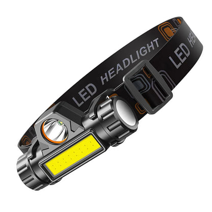 XPE+COB Emergency Head Lamps 150LM 400mAh Strong Light Flashlights Micro-USB Rechargeable IPX4 Waterproof for Outdoor Activities