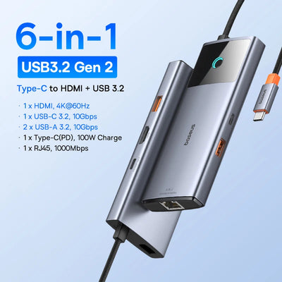 Usb C Hub 8K Hdmi Expansion For Multiscreen And Peripherals - Smarsty