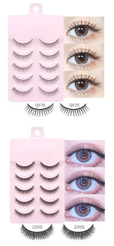 DINGSEN 5 Pairs Soft Natural Long False Eyelashes - Smarsty