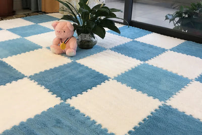 Soft Plush Children's Mat Baby Play Mat Baby Toys Eva Foam Puzzle Carpet In Children's Room Keep Warm Playmat 30*30*1CM by Smarsty