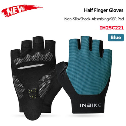 INBIKE Breathable Half Finger Cycling Gloves with Shock Absorption - Smarsty