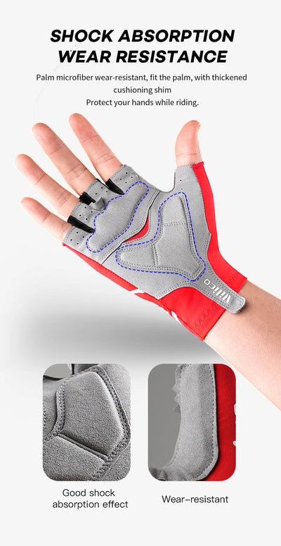 Breaking Wind Cycling Half Finger Gloves Anti-slip Bicycle Mittens Racing Road Bike Glove MTB Biciclet Guantes by Smarsty