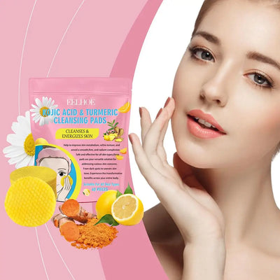 Turmeric Kojic Acid Exfoliating Cleansing Pads Combo - Smarsty