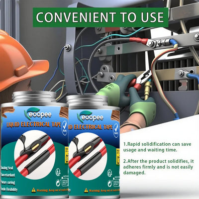 Liquid Waterproof Electrical Tape Epoxy Resin Black Glue Quick Drying Sealant For Wires And Cables Home Use Fix Line Glue - Smarsty