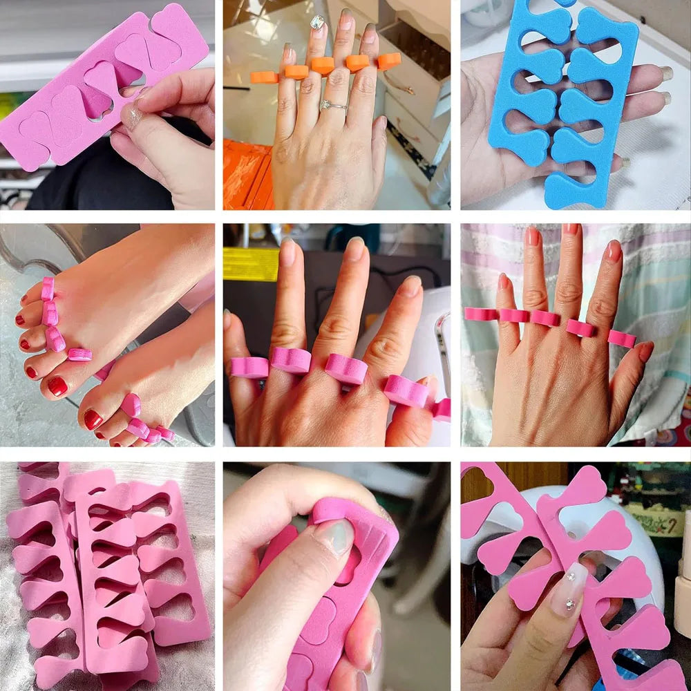 Soft Silicone Toe Separators for Nail Art Practice - Smarsty