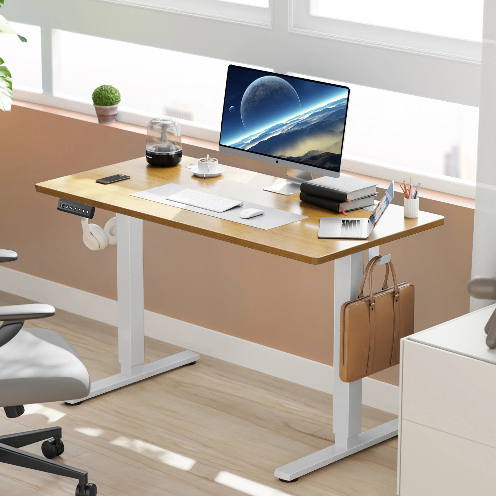 Electric Standing Desk Height Adjustable 40x24 Inch Stand Up Sit Stand Computer Desk Workstation Ergonomic Work Table