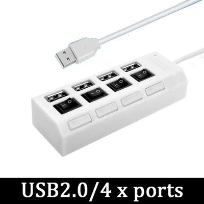 USB 3.0 Hub 4/7 Port Multiport Cable High Power Adapter - Smarsty