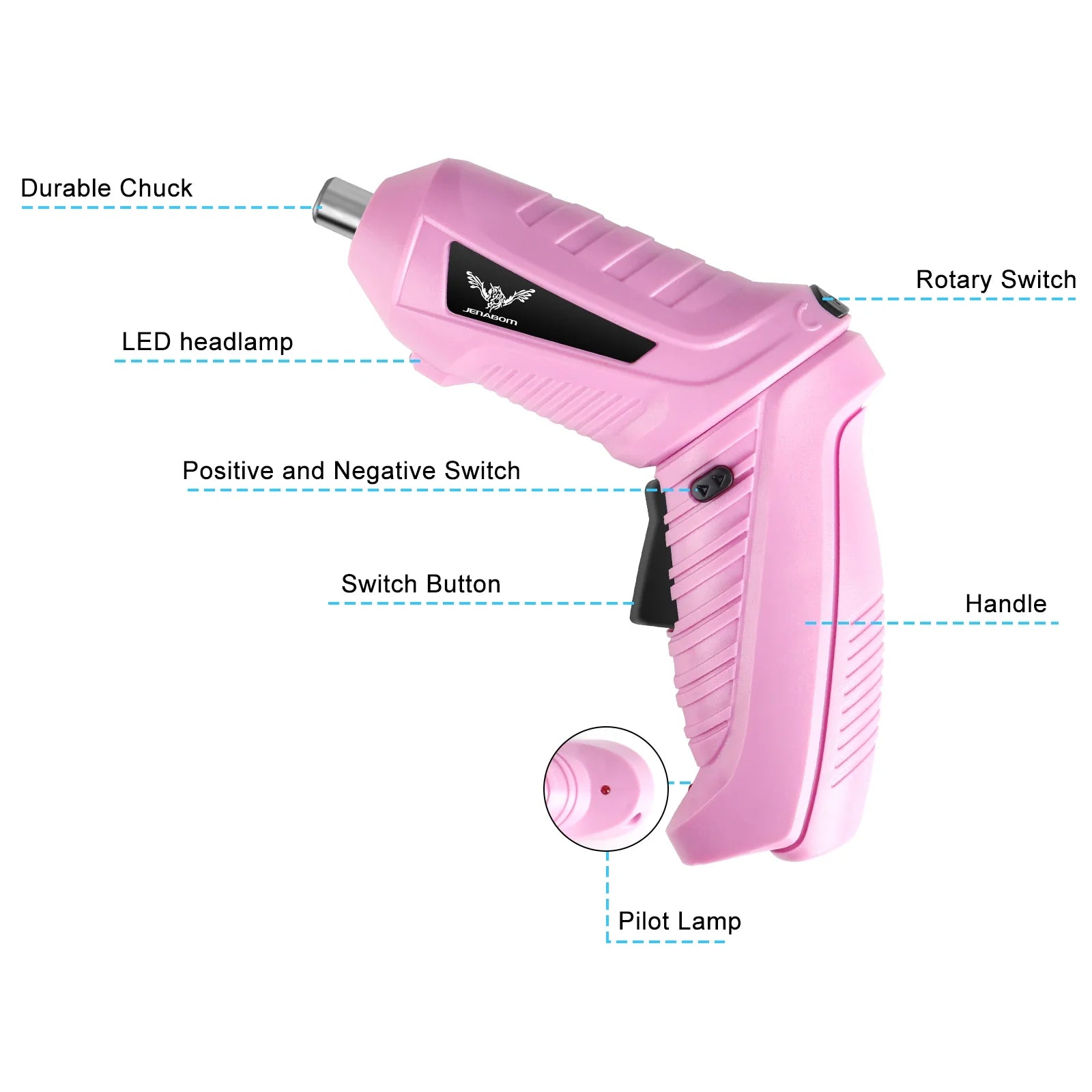 3.6V cordless drill rechargeable electric screwdriver, 3.5N · m maximum torque electric screwdriver, front LED light