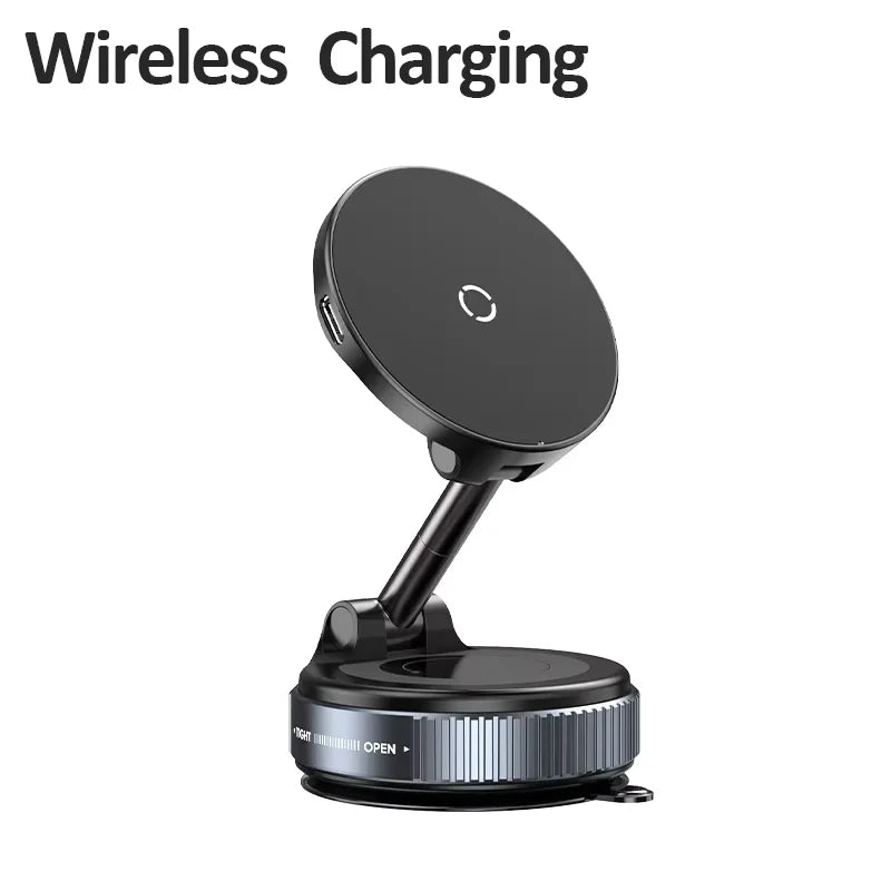 Magnetic Car Phone Holder 360 Rotation Vacuum Suction - Smarsty