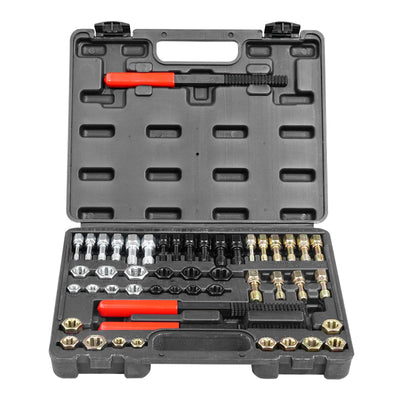 SucceBuy Thread Chaser Set UNC UNF Metric Thread Restorer Tool Rethreading Tool Kit Heat Treated Steel Mechanics DIY Enthusiast