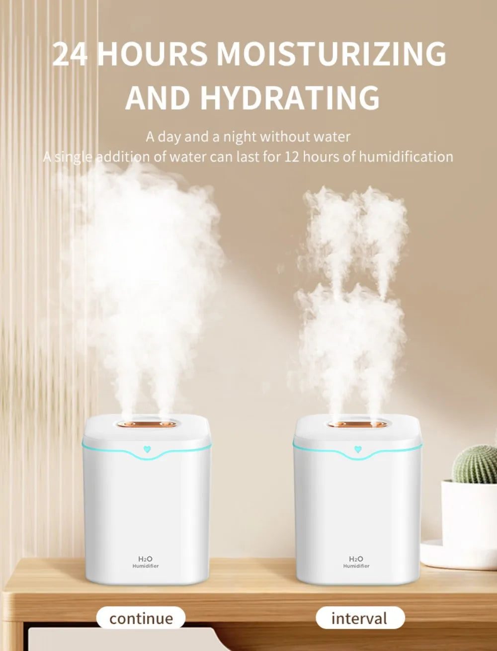 Double Spray USB Air Humidifier With Large Capacity - Smarsty