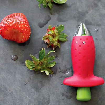 Strawberry Slicer Cutter Strawberry Corer Strawberry Huller Fruit Leaf Stem Remover Salad Cake Tools Kitchen Gadget Accessories by Smarsty