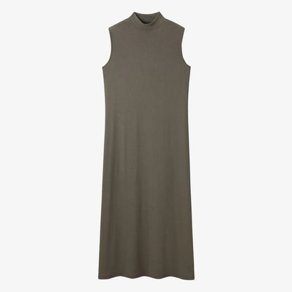 AS AW25 new design knitting cable cardigan + ribbing mockneck dress maxi length match for lady wear - Smarsty
