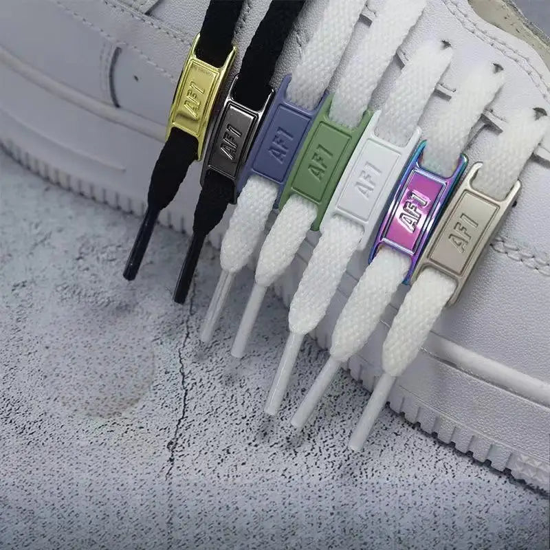 4Pcs AF1 Shoelaces Black White Flat laces and Shoe Decoration Suit Sneaker Shoelace Air Force one Shoes Accessories - Smarsty