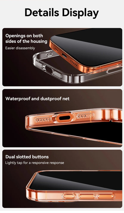 Magnetic Clear Case For iPhone Anti Yellowing - Smarsty