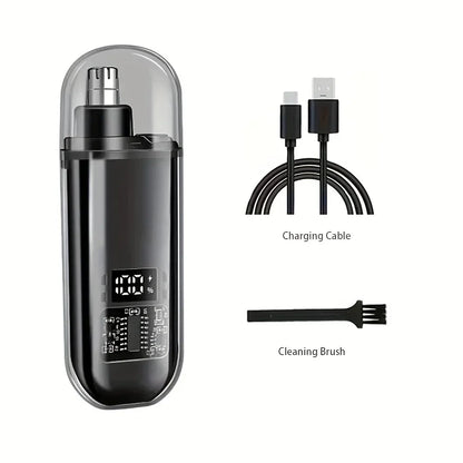 Nose Ear Hair Trimmer for Men - USB C Rechargeable Portable Fast Charge, Compact Grooming Kit - Smarsty