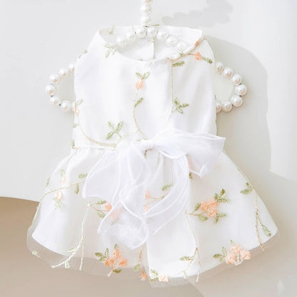 Luxury Summer Dog Dress with Cooling Mesh Skirt - Smarsty