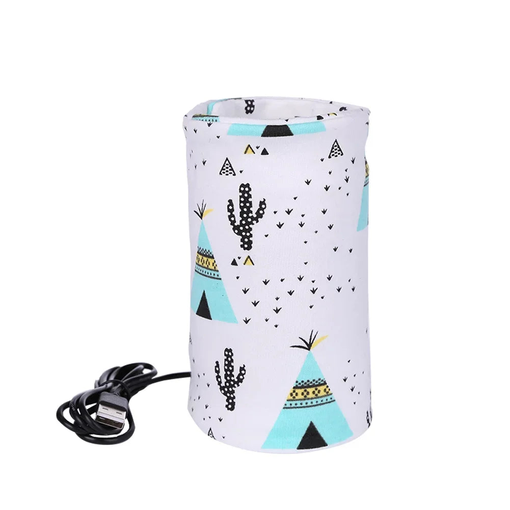 USB Milk Water Warmer Baby Nursing Bottle Heater Newborn Infant Portable Bottle Feeding Warmers Travel Stroller Insulated Bag