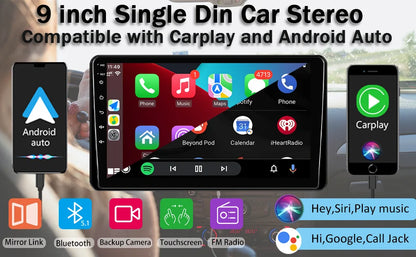 9 Inch Touchscreen Car Stereo With CarPlay And Android Auto - Smarsty