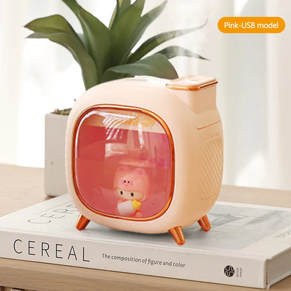 Cartoon Doll Ultrasonic Air Humidifier with Colorful Lights - Smarsty