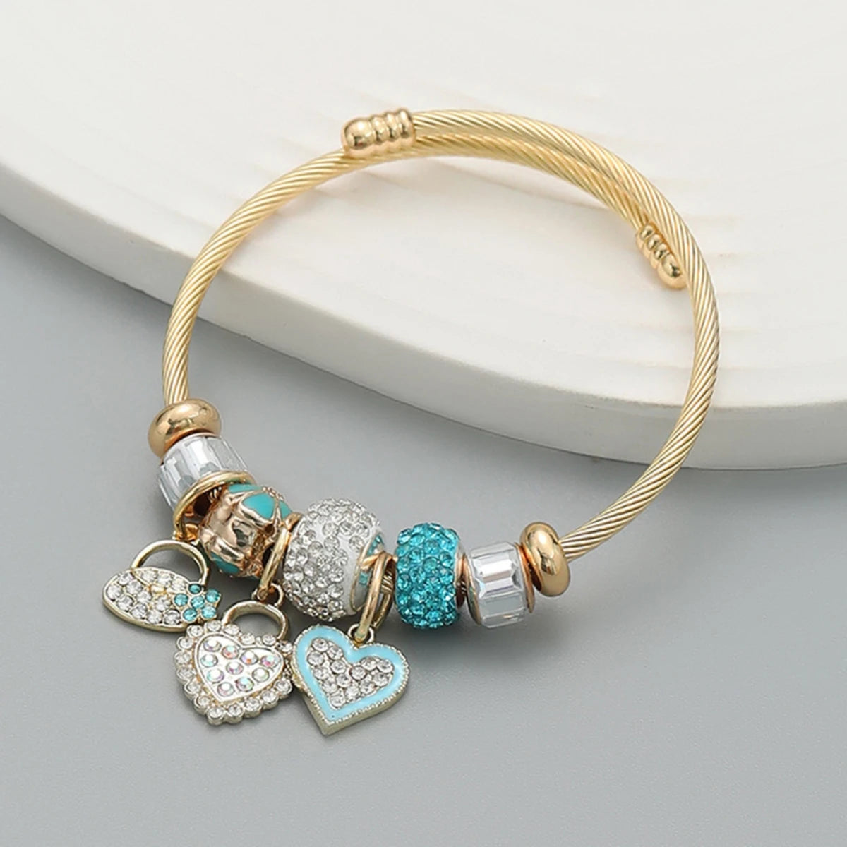 Fashion Multi Element Stainless Steel Love Bracelet for Women - Smarsty