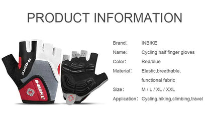 INBIKE Shockproof Gel Cycling Gloves Half Finger - Smarsty