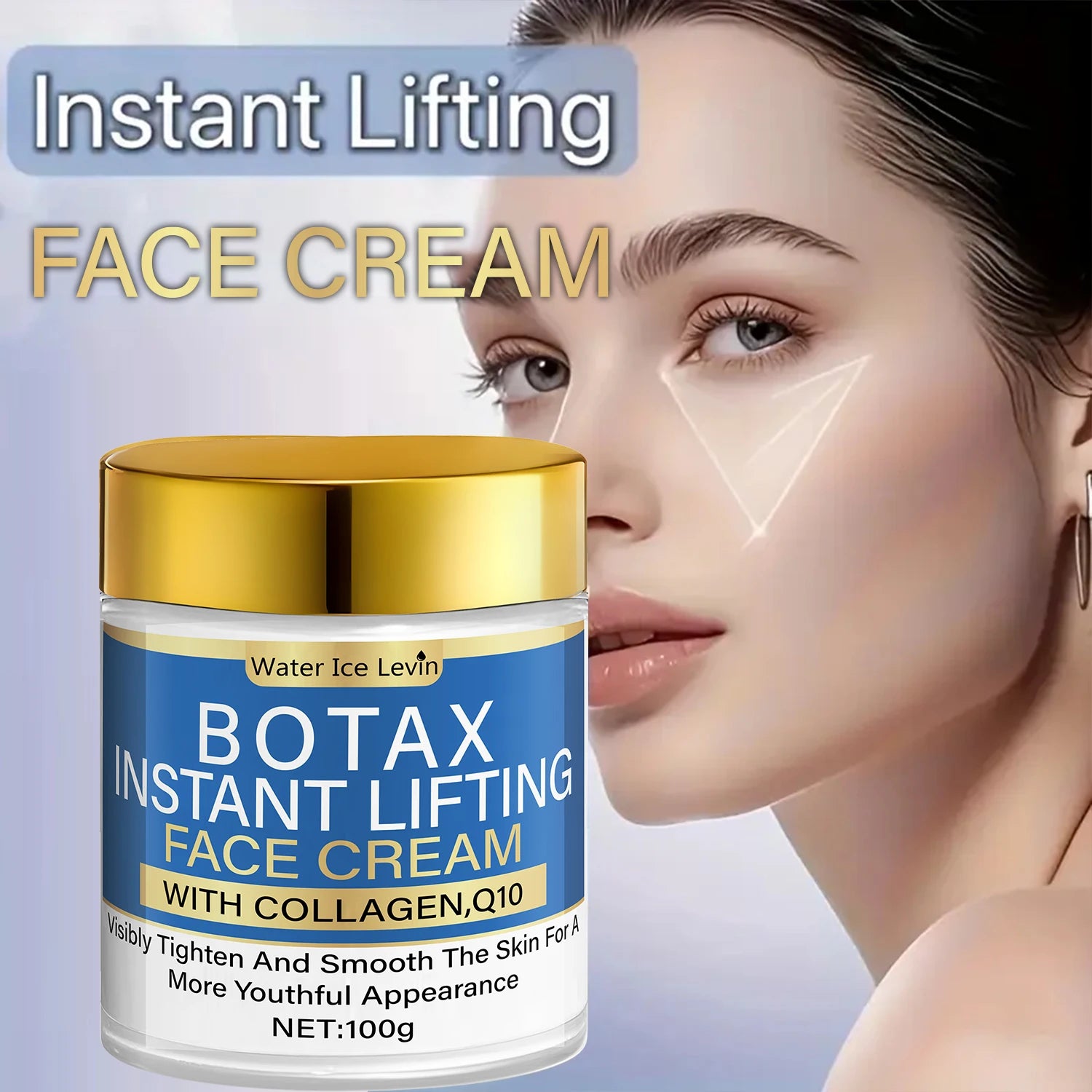 Instant Lifting Face Cream | Collagen + Q10 Boost | Visibly Tighter & Smoother Skin - Smarsty
