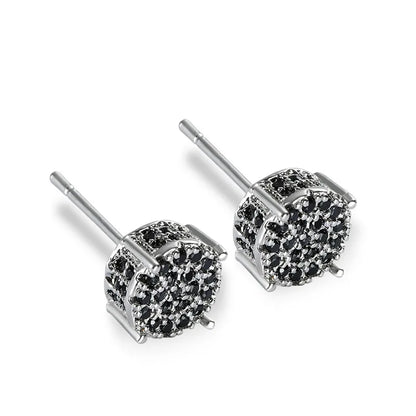 Austrian Crystal Stud Earrings White Gold Sparkle Bridal - Smarsty