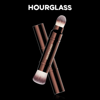 Hourglass Retractable Double-Ended Makeup Brush with Soft Fibers - Smarsty