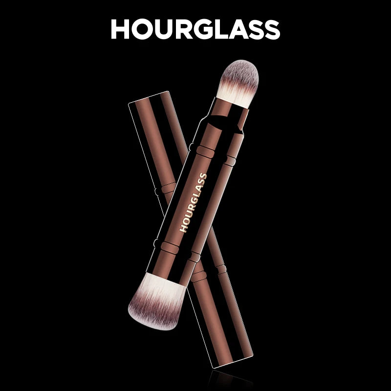 Hourglass Retractable Double-Ended Makeup Brush for Flawless Application - Smarsty