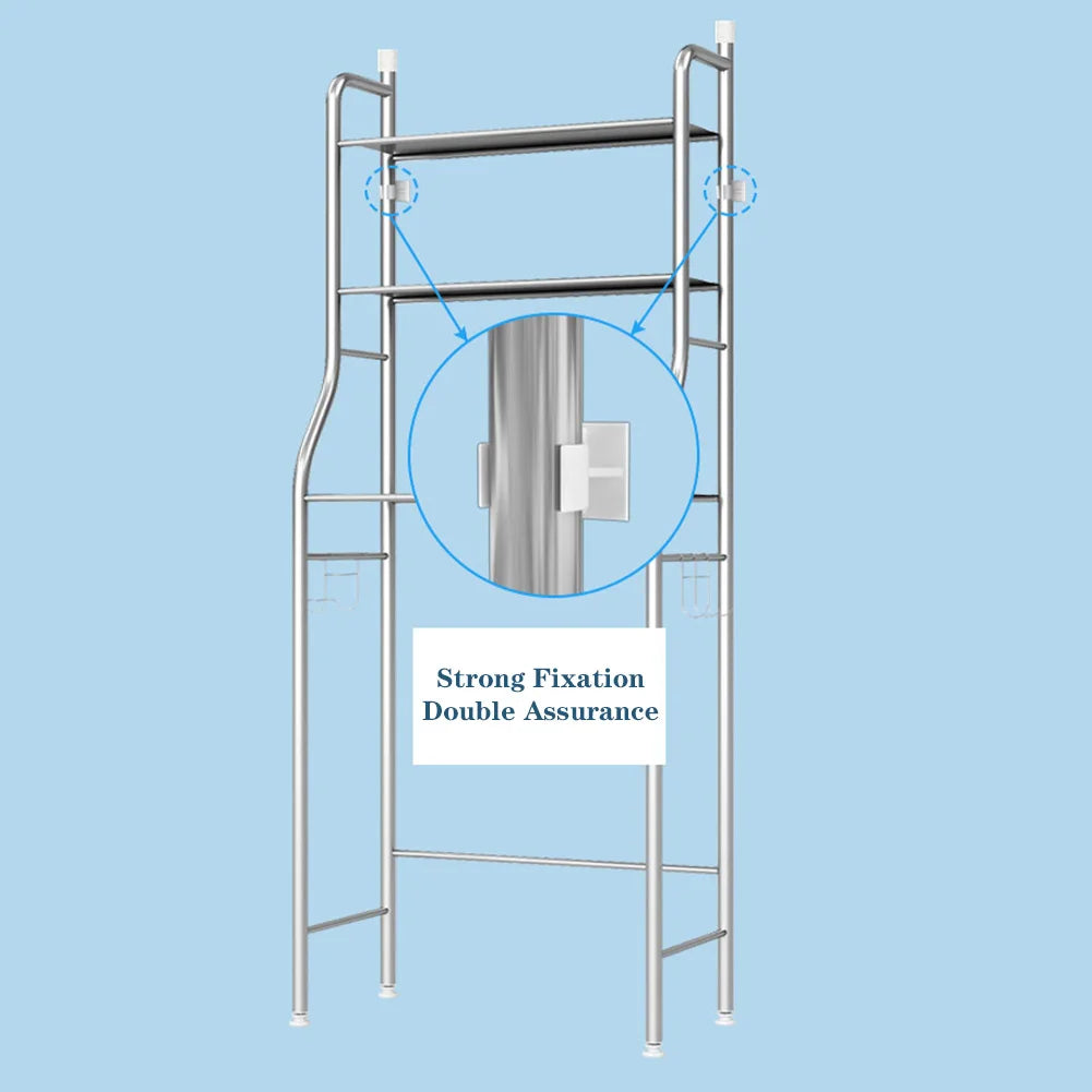 Over Toilet Storage Shelf,2/3-Tier Freestanding Over The Toilet Storage,Metal Bathroom Shelves with Paper Holder and Removable - Smarsty
