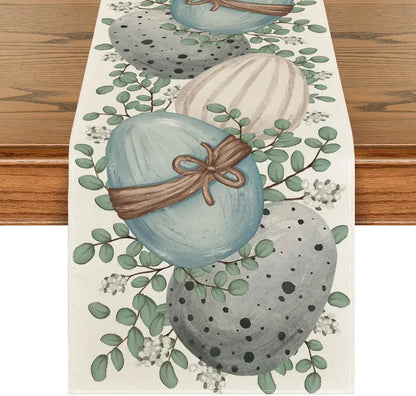 Eucalyptus Linen Table Runner for Spring Decor - Smarsty