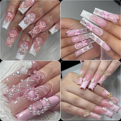 3D Mixed Pearl Heart Nail Charms for DIY Art - Smarsty