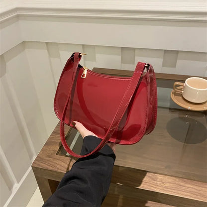 Vintage Patent Leather Shoulder Bag For Women Designer - Smarsty