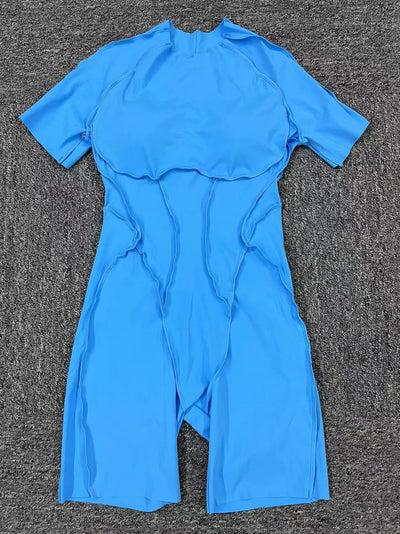 Short Jumpsuit Gym Clothes For Women Sportswear Fitness Overalls Backless Scrunch Booty Yoga Suit Sports Set Outfit - Smarsty