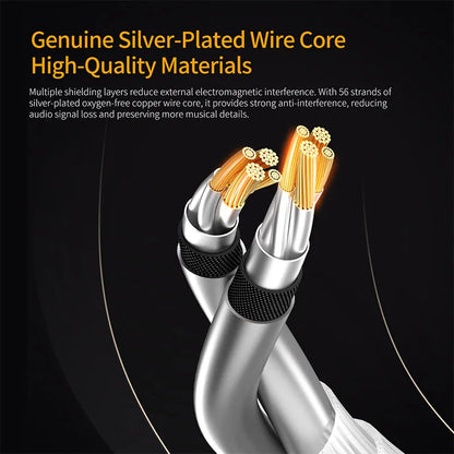 KZ Silver Plated Upgrade Cable for Earphones - Smarsty