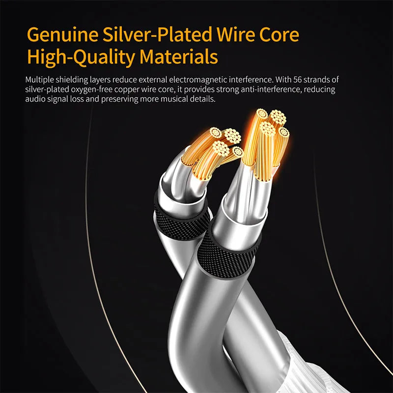 KZ Silver Plated Upgrade Cable for Earphones - Smarsty