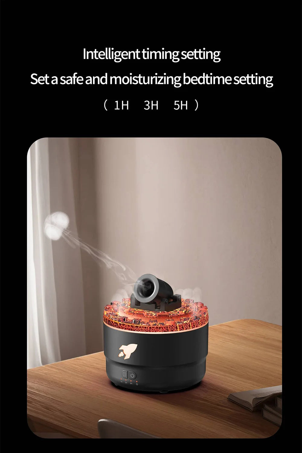 Ultrasound Air Humidifier with Colorful Night Light - Smarsty
