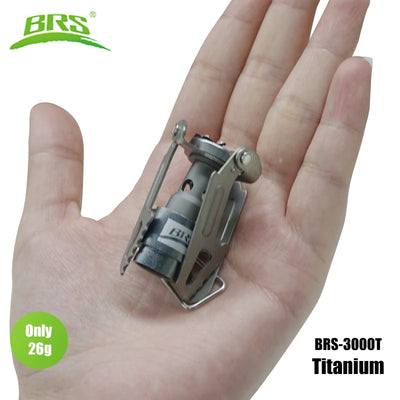 BRS Outdoor Gas Stove Mini Camping Gas Burner 25g Ultralight Titanium Picnic Hiking Cooking Stove Survival Furnace BRS-3000T by Smarsty