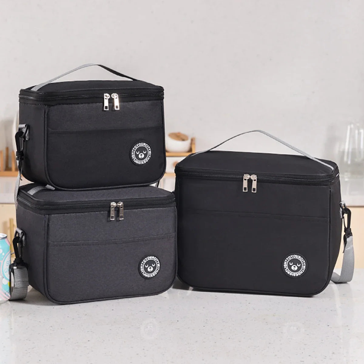 Insulated Lunch Bag Square Bento Bag with Aluminum Foil - Smarsty
