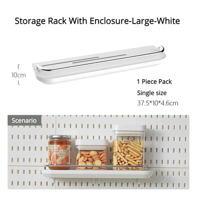 New DIY Pegboard Accessories Hanging Shelf Storage Hooks Wall Organizer No Punching Crafts Organization For Garage Kitchen Room by Smarsty